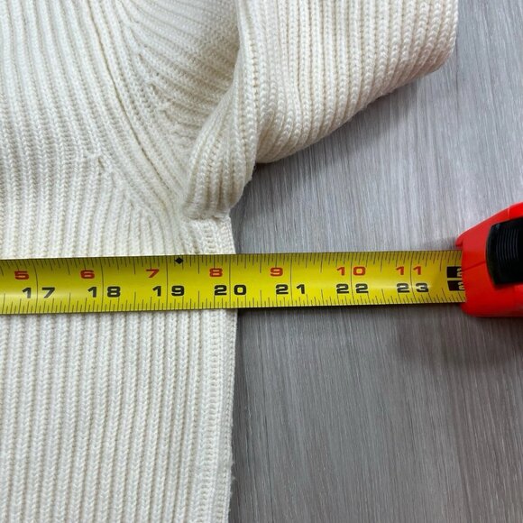 ALTEA Merinos ExtraFine Wool Roll neck Sweater Off White Cream Color Size M - Picture 12 of 13